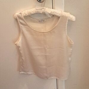 100% pure silk creme tank
